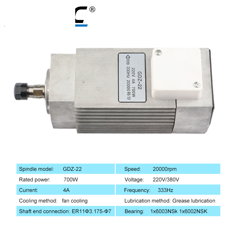 Cnc Spindle Motor - HYCNC 공랭식 스핀들 700W BT30/BT40 20000rpm